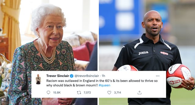 Trevor Sinclair deletes Twitter account after asking why ‘black and brown’ people should mourn Queen
