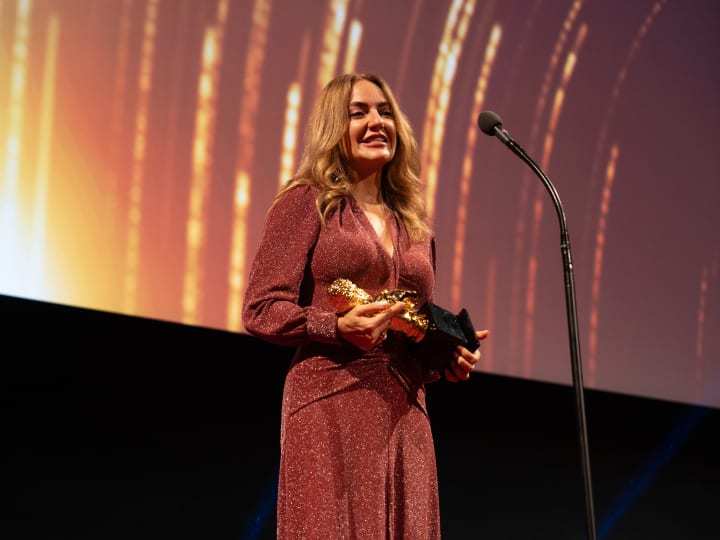 Mahnaz Afshar, winner of the Best Asian Actress award