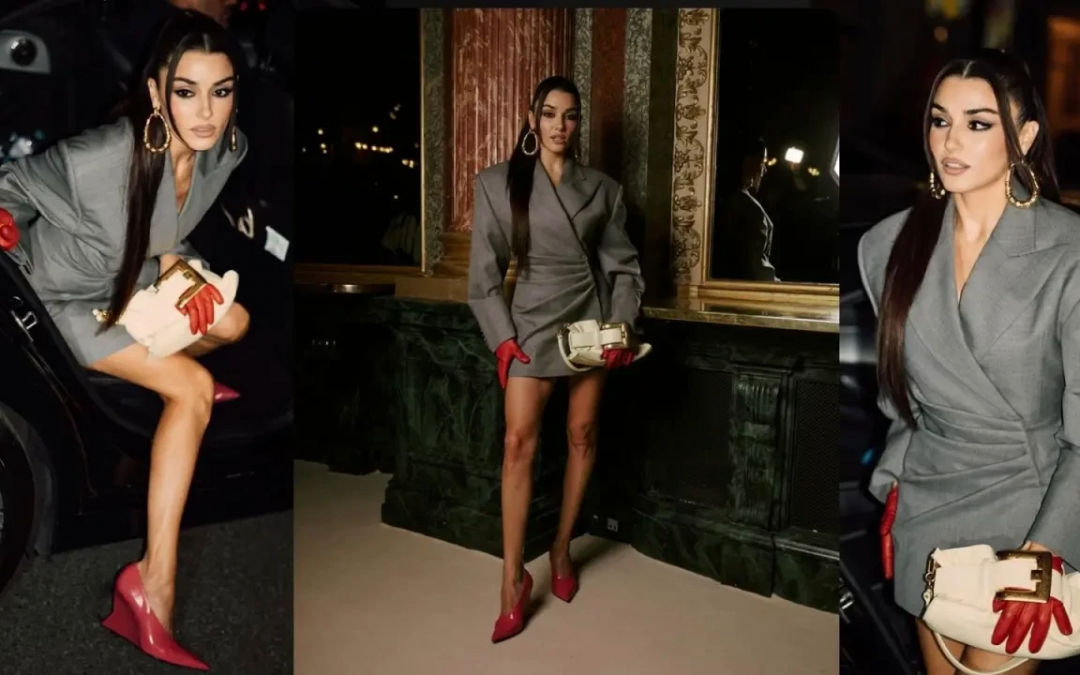 Hande Erçel Attends Paris Fashion Week