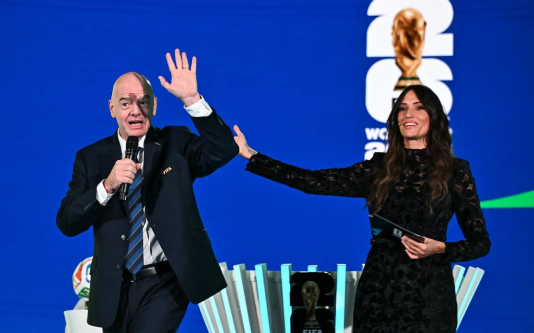 Melanie Winiger, the host of the 2026 World Cup draw